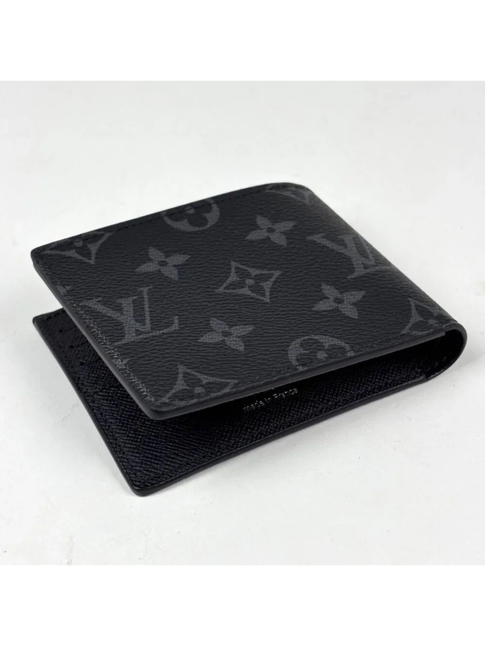 Louis Vuitton Portefeuille Calf Bifold Wallet Monogram Eclipse Noir